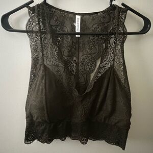 Zenana Brown Lace bralette